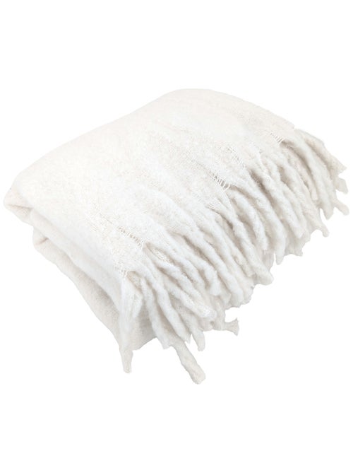 Plaid aspect mohair 100% polyester recyclé HYGGE - Kiabi