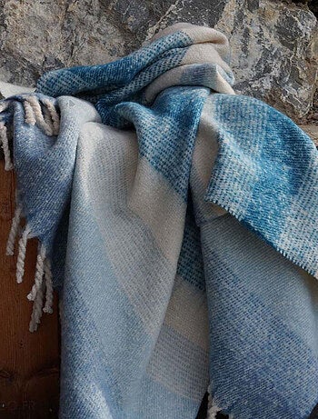 Plaid aspect mohair 100% polyester recyclé HYGGE