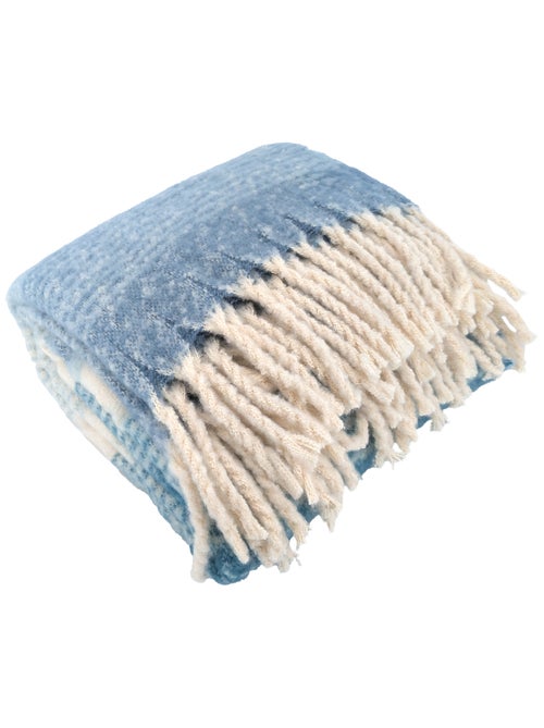 Plaid aspect mohair 100% polyester recyclé HYGGE - Kiabi