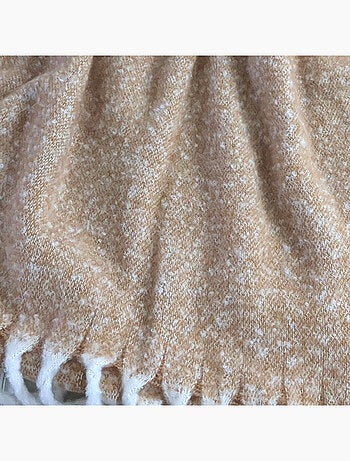 Plaid aspect mohair 100% polyester recyclé HYGGE