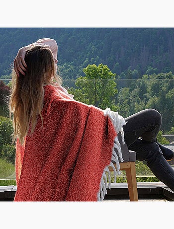 Plaid aspect mohair 100% polyester recyclé HYGGE