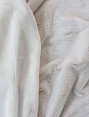 Plaid AZURA imitiation fourrure et flanelle