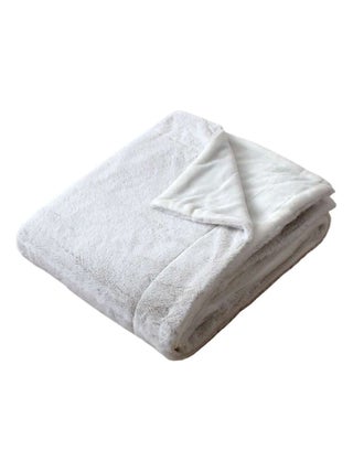 Plaid AZURA imitiation fourrure et flanelle
