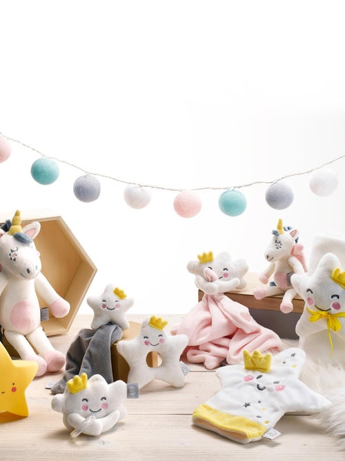 Plaid bebe avec son doudou Etoile - Kiabi