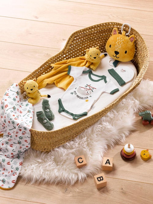 Plaid bebe avec son doudou Girafe de la savane - Kiabi