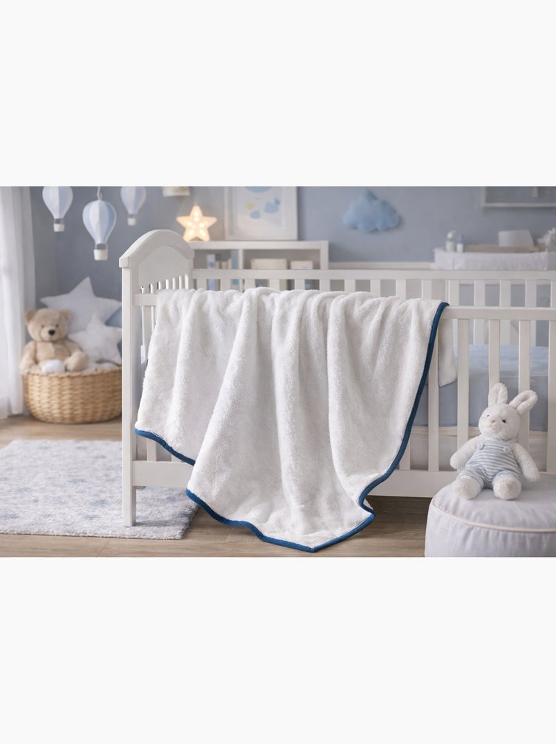 Plaid Bébé Blanc Bleu - Kiabi