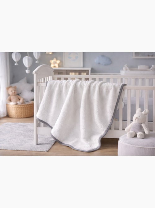 Plaid Bébé Blanc - Kiabi Plaid Bébé Blanc - Kiabi