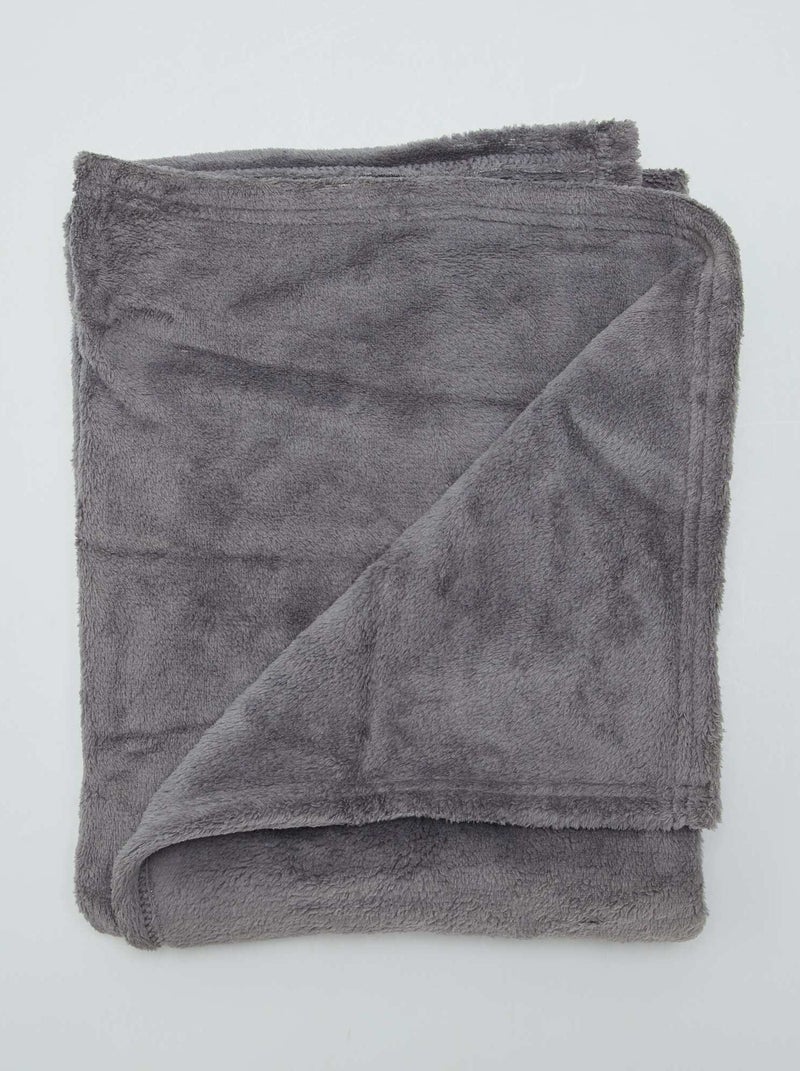 Plaid bébé polaire gris - Kiabi