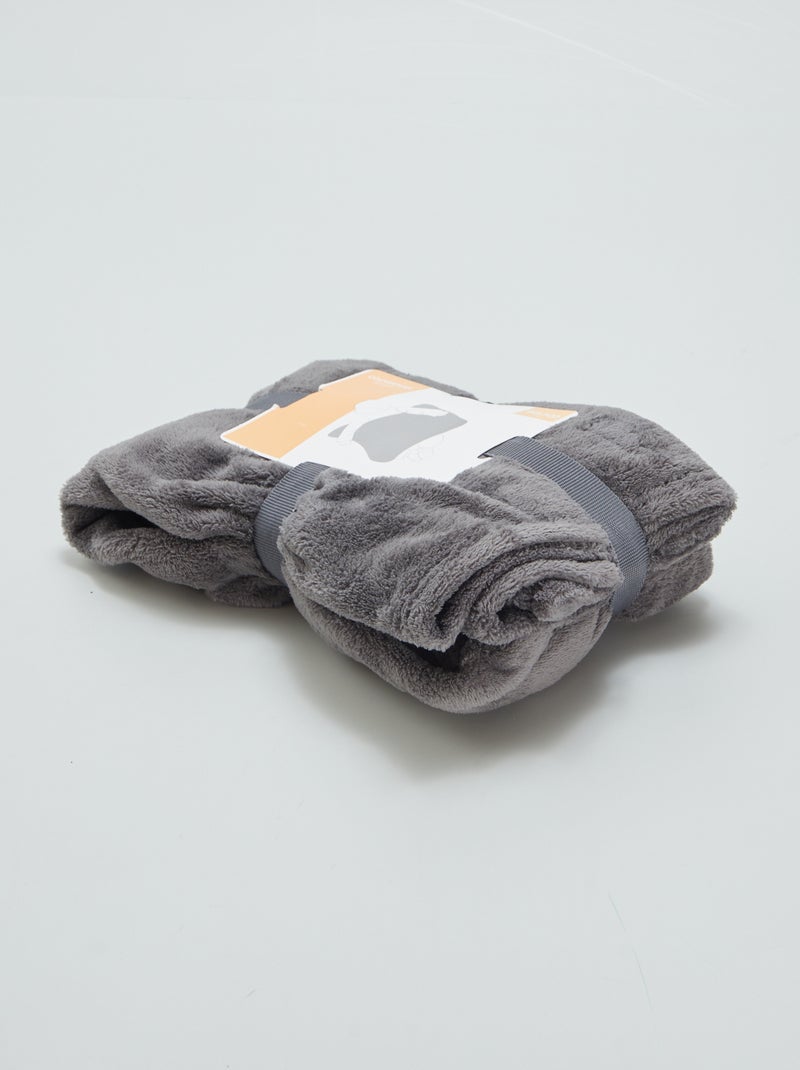 Plaid bébé polaire gris - Kiabi