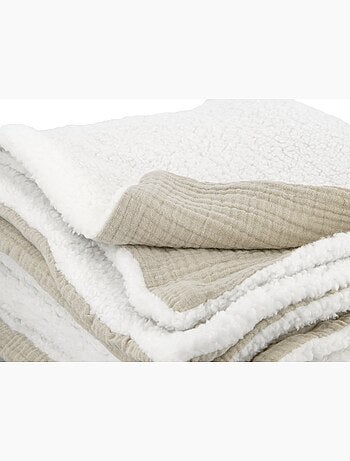 Plaid Bi Matière Gaze de Coton 130x170 cm