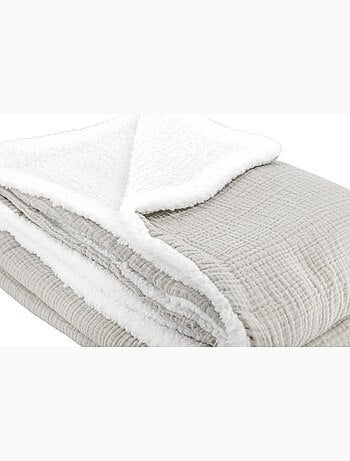 Plaid Bi Matière Gaze de Coton 130x170 cm