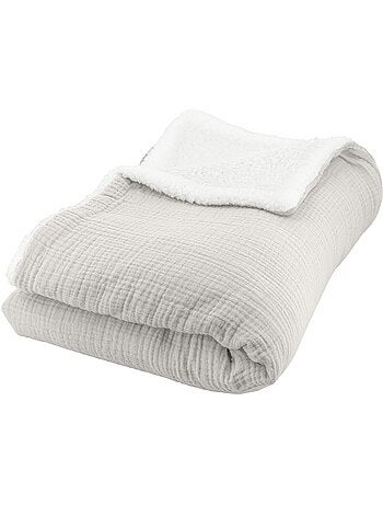 Plaid Bi Matière Gaze de Coton 130x170 cm