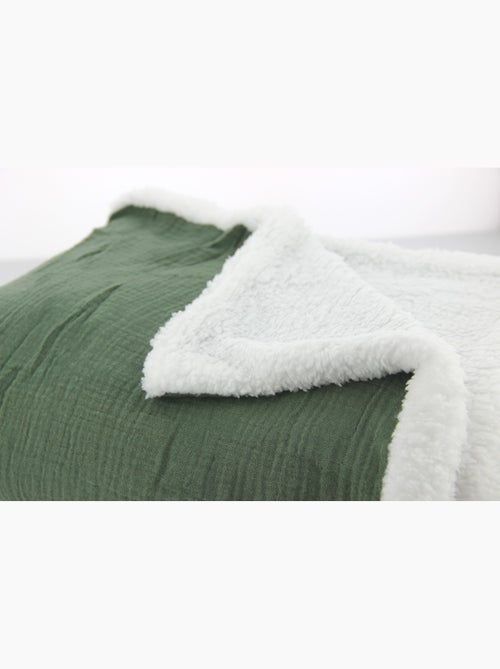 Plaid Bi Matière Gaze de Coton 130x170 cm - Kiabi