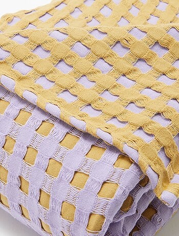 Plaid bicolore avec design gaufré (180 x 200 cm)