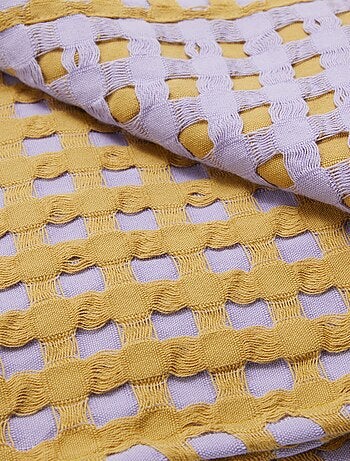 Plaid bicolore avec design gaufré (180 x 200 cm)