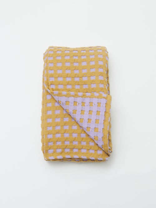Plaid bicolore avec design gaufré (180 x 200 cm) - Kiabi