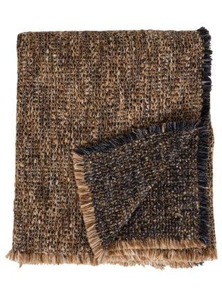 Plaid bleu et jaune 130 x 170 cm - House Nordic
