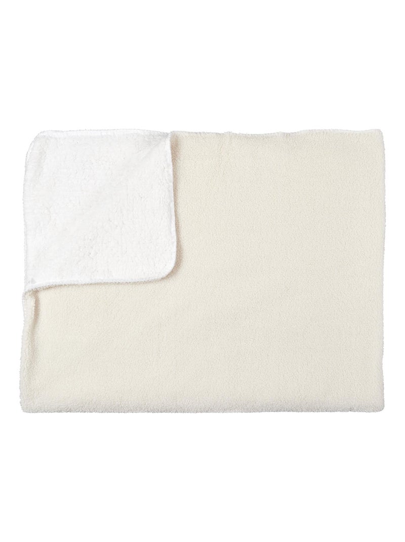 Plaid boucle sherpa collection FANNY Beige clair - Kiabi