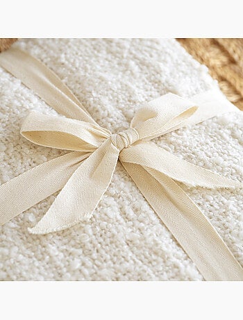 Plaid bouclette doux avec franges