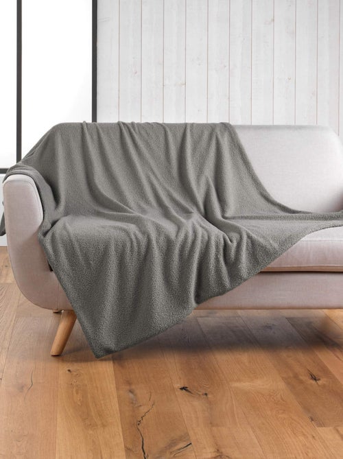 Plaid bouclette unie Wooly - Douceur D'intérieur - Kiabi