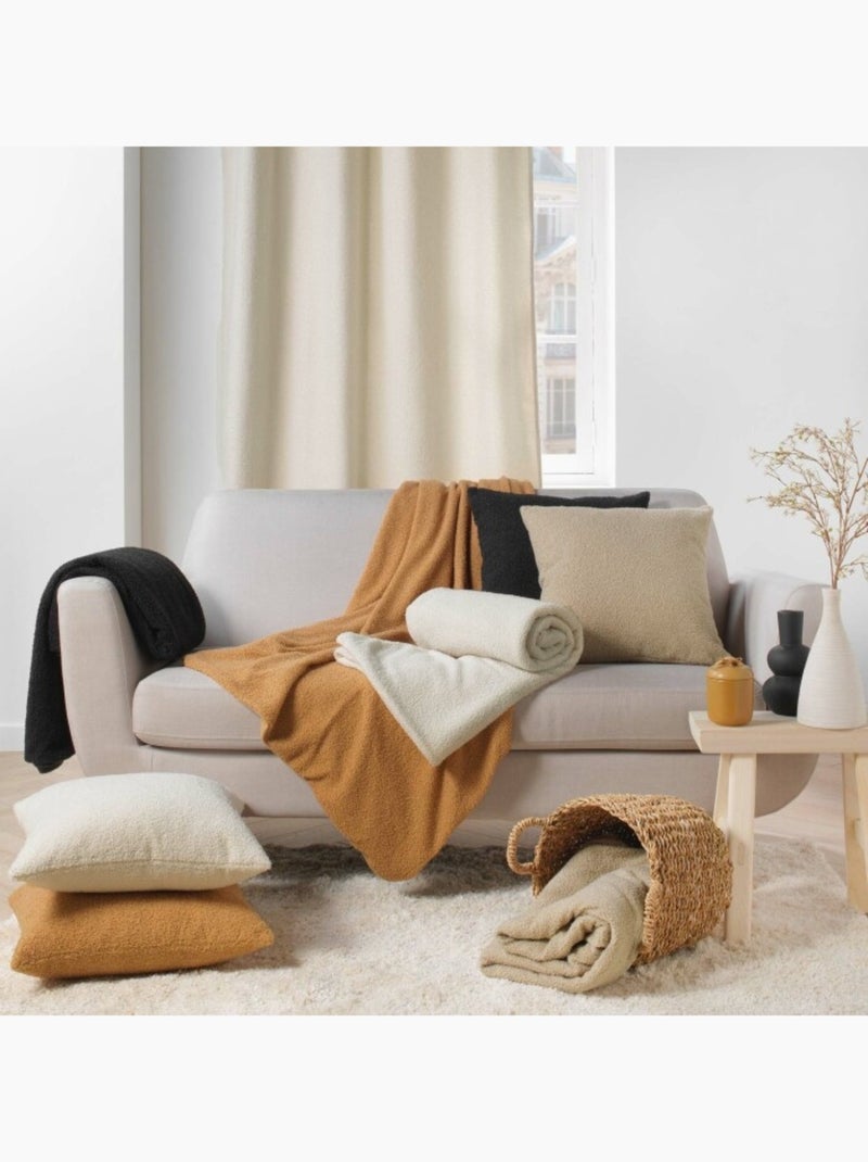 Plaid – Bouclette Unie – Wooly Camel - Kiabi