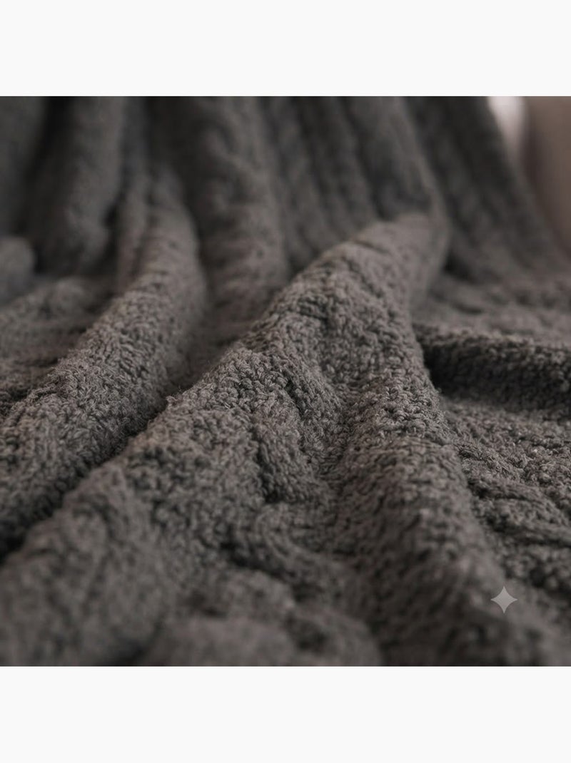 Plaid bouclette Wooly Gris - Kiabi