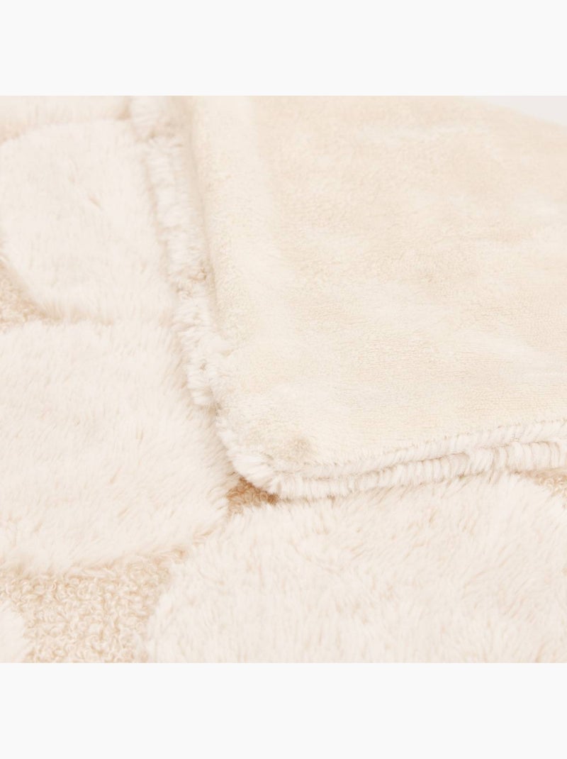 Plaid BOUCLY Blanc chaud - Kiabi