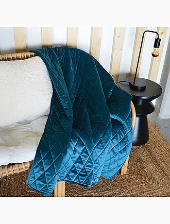 Plaid Canapé en velours matelassé