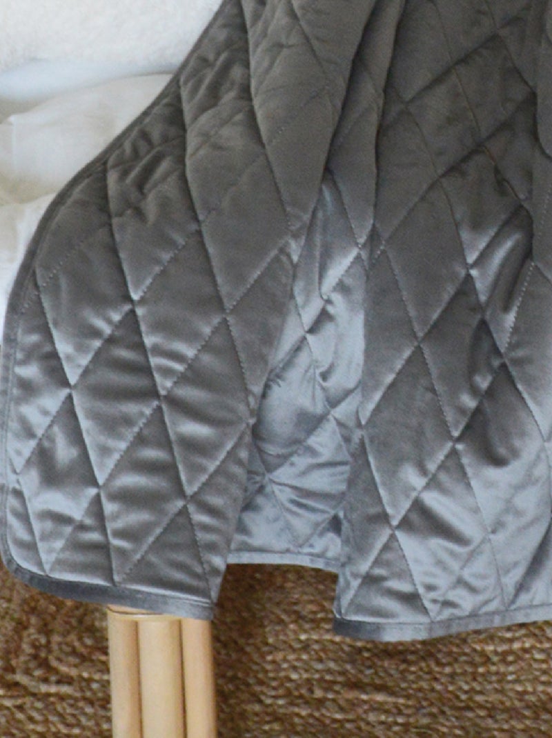 Plaid Canapé en velours matelassé Gris - Kiabi