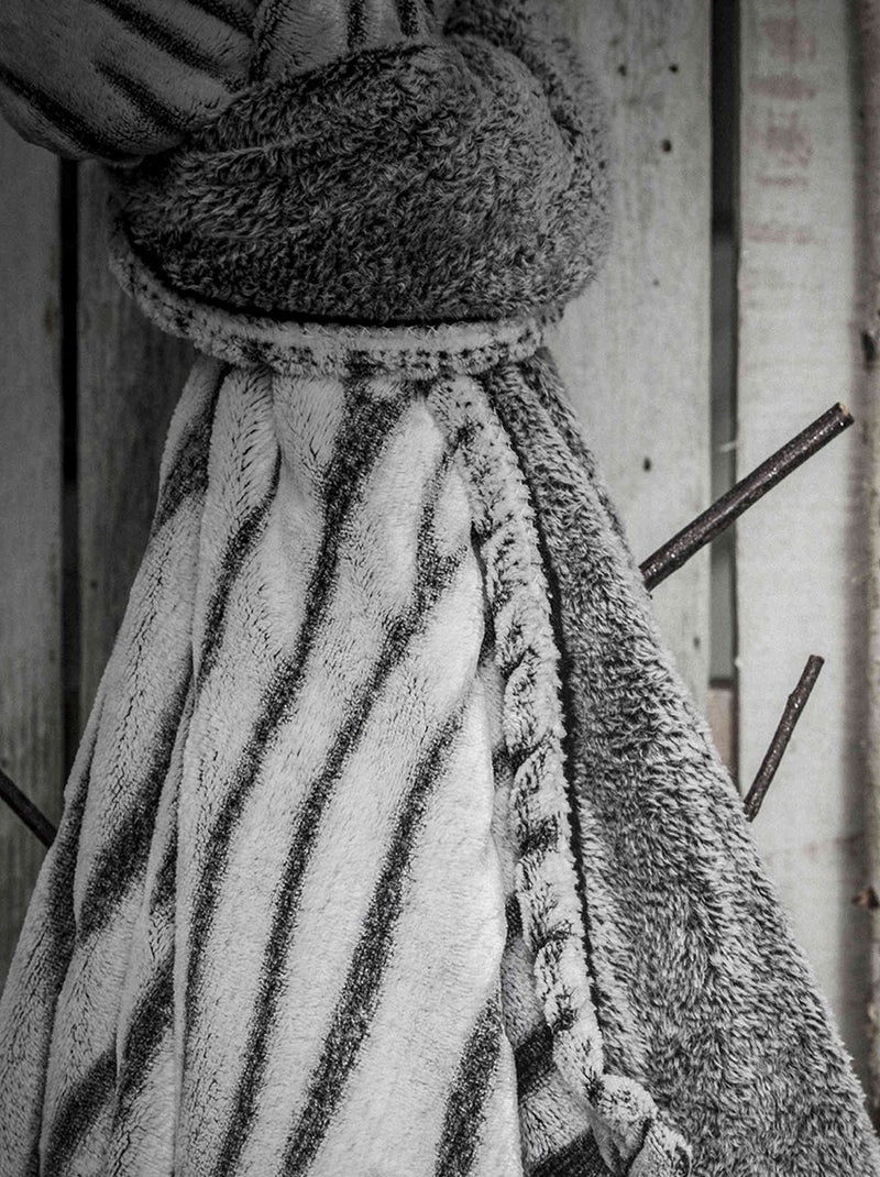 Plaid CHALET ECORCE - Today Gris - Kiabi