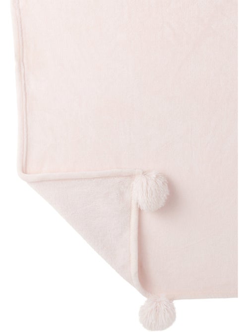 Plaid chaud à pompons en polaire - AFIBEL - Kiabi