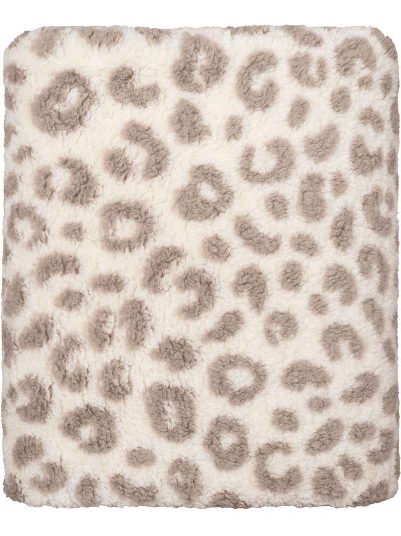 Plaid chaud cocooning Leofur - Terre de Nuit Beige - Kiabi