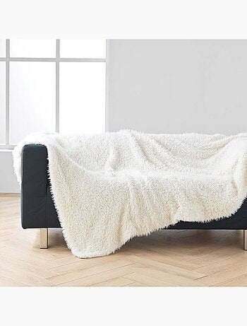 Plaid chaud imitation fourrure cocooning