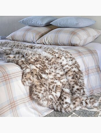 Plaid chaud léopard snow - terre de nuit