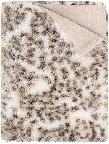 Plaid chaud léopard snow - terre de nuit
