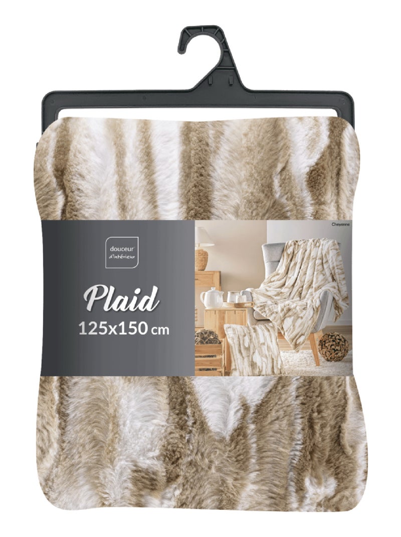 Plaid Cheyenne Imitation Fourrure / Sherpa Beige - Kiabi