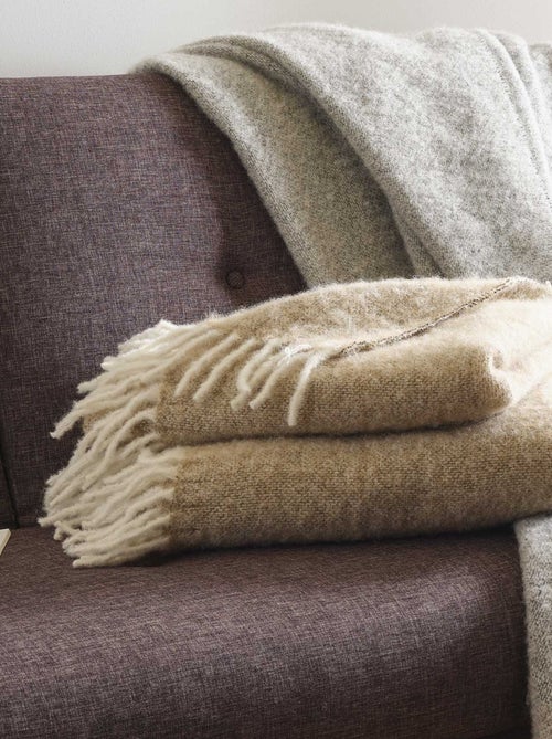 Plaid chic en alpage et mohair - Kiabi Plaid chic en alpage et mohair - Kiabi