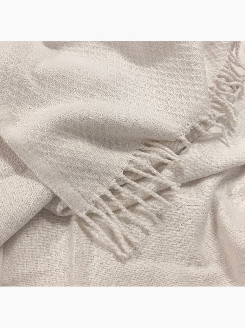 Plaid Coast "Happyfriday" Blanc cassé - Kiabi
