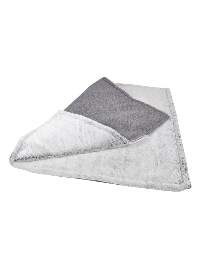 Plaid cocoon animal Gris - Kiabi
