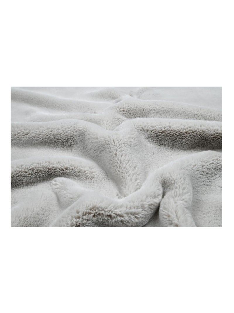 Plaid  cocooning Bostan Gris - Kiabi