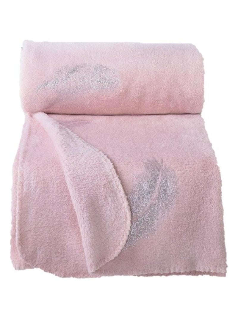 Plaid collection Argent Plumettes Gris - Kiabi