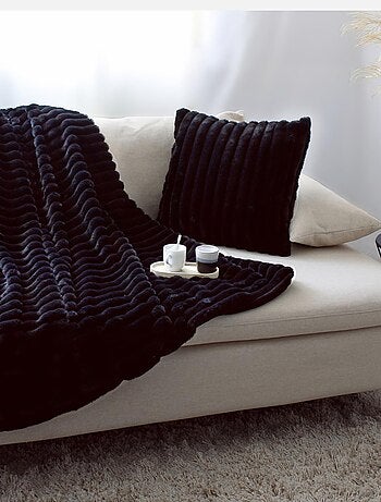 Plaid côtelé blanc effet fourrure Matisse