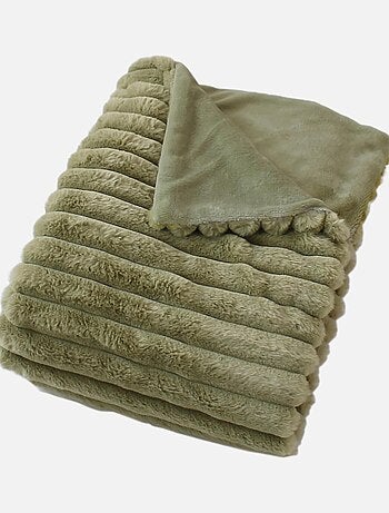 Plaid côtelé blanc effet fourrure Matisse