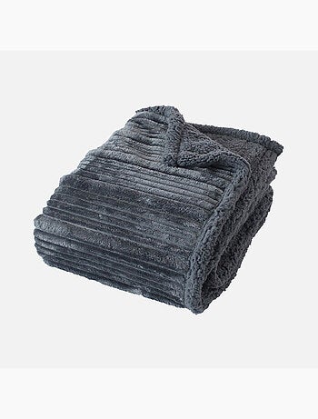 Plaid cotelé sherpa/flanelle