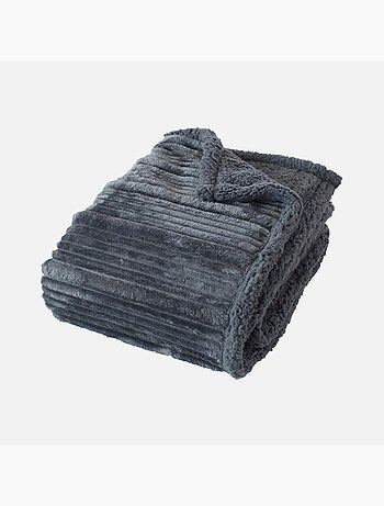 Plaid cotelé sherpa/flanelle