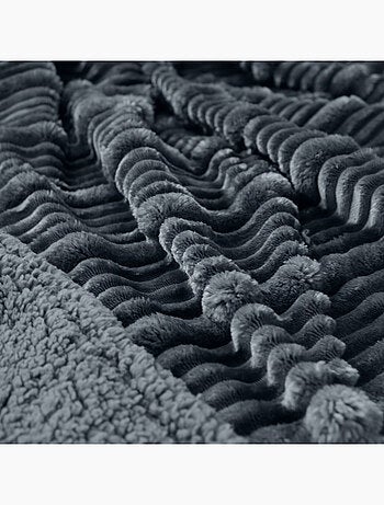 Plaid cotelé sherpa/flanelle