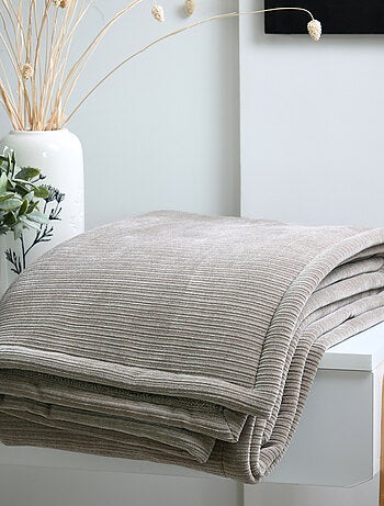 Plaid côtelé ultra doux