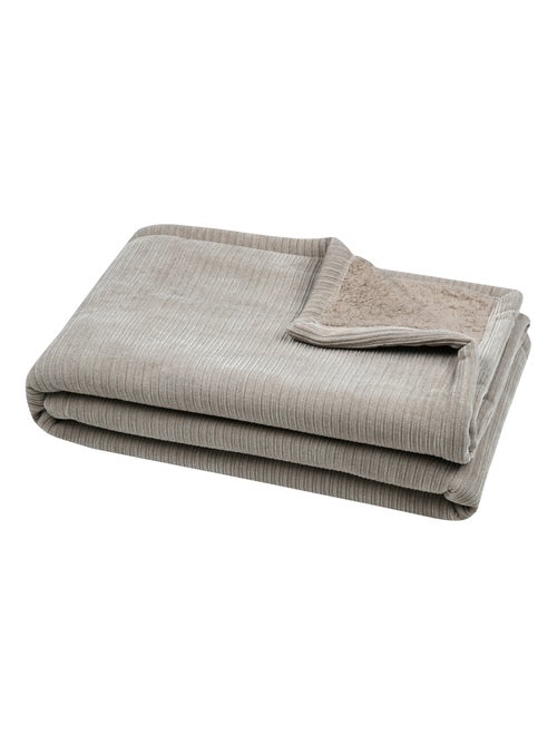 Plaid côtelé ultra doux - Kiabi