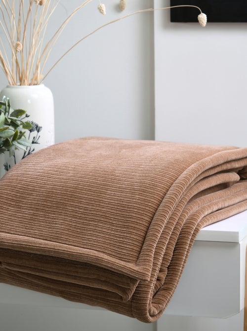 Plaid côtelé ultra doux - Kiabi