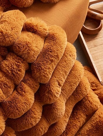 Plaid côtelé uni MOKA